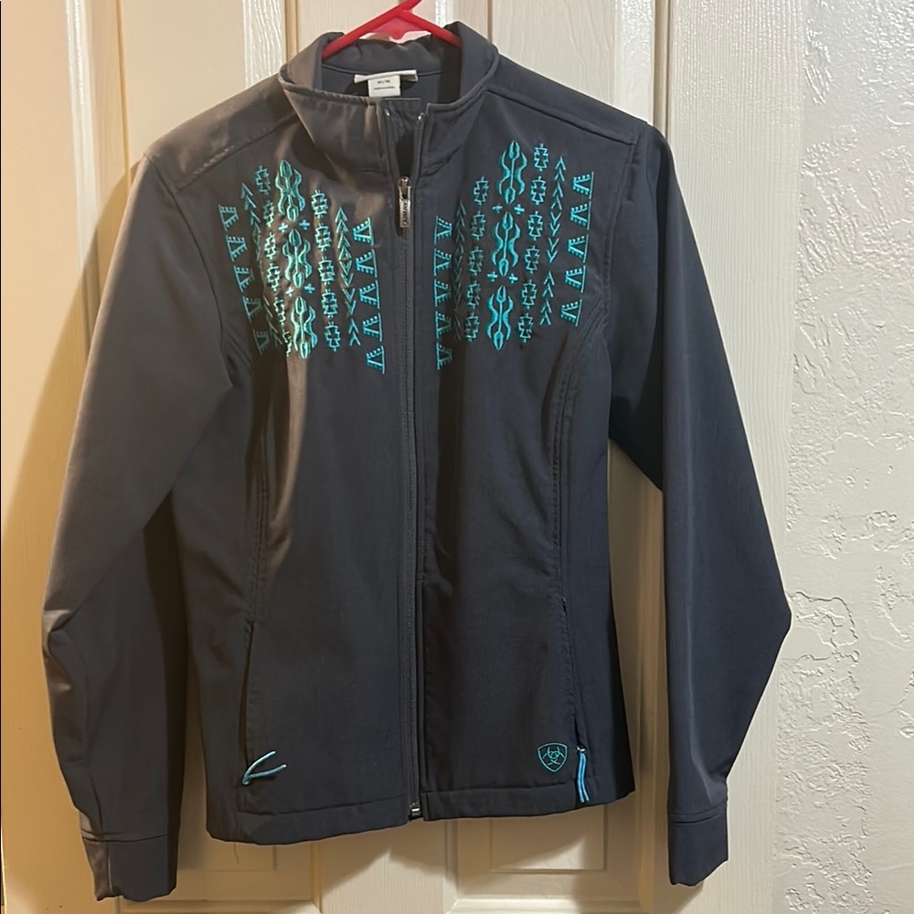 Ariat Black Jacket with Teal Embroidery